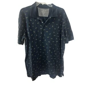 Banana Republic Men's Organic Cotton Pique Polo Tropical Palm Print- XL‎ Tall